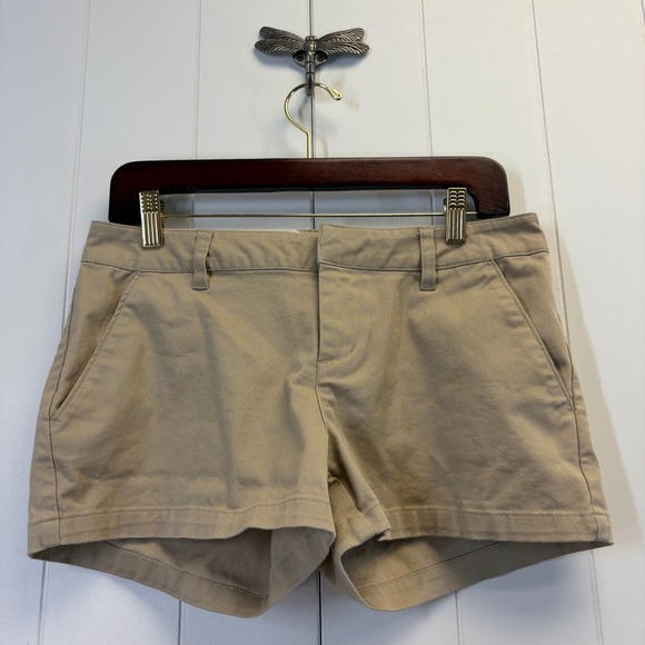 Volcom Pants - Volcom Y2K Micro Mini Chino Shorts Women Size 27 Khaki Skater Summer Minimalist